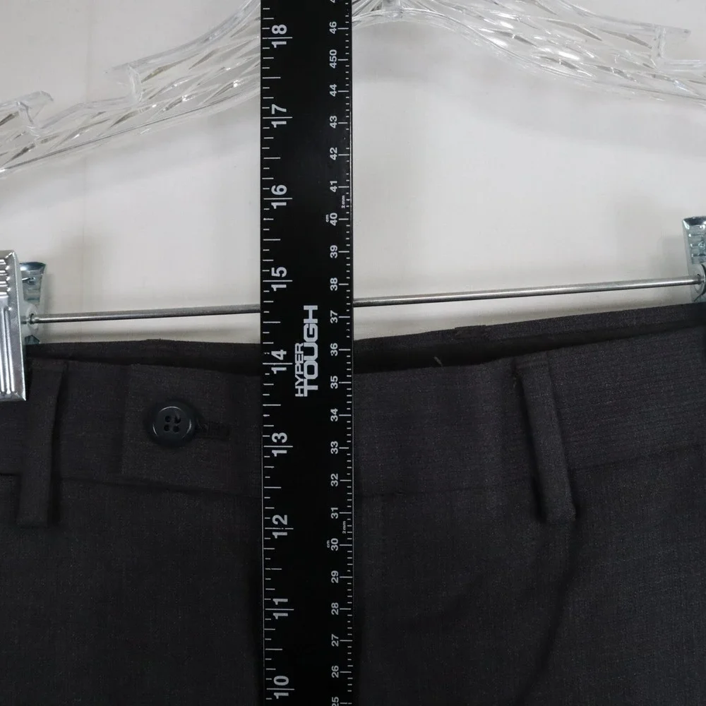 JF J Ferrar Pants Mens 30x30 Dress Slacks Suit Formal Flat Front Dark Gray‎